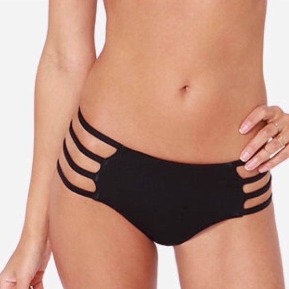 *SOLD* Blue Life Strappy Bikini Bottoms